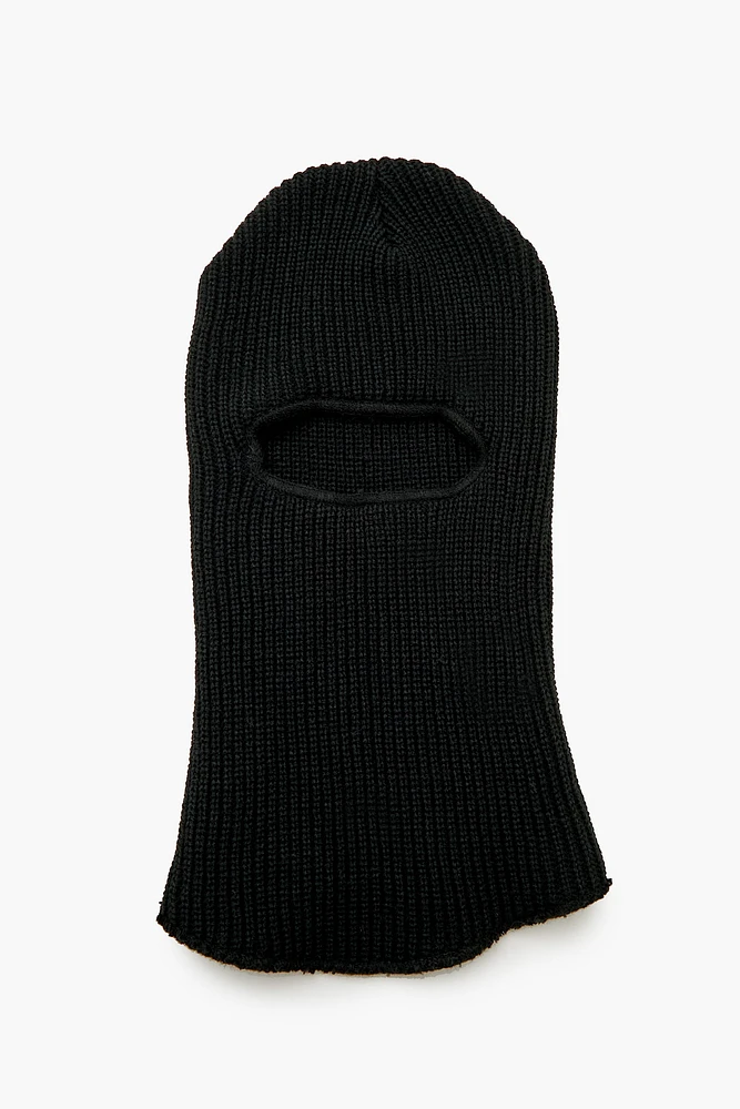 Capuche en tricot côtelé