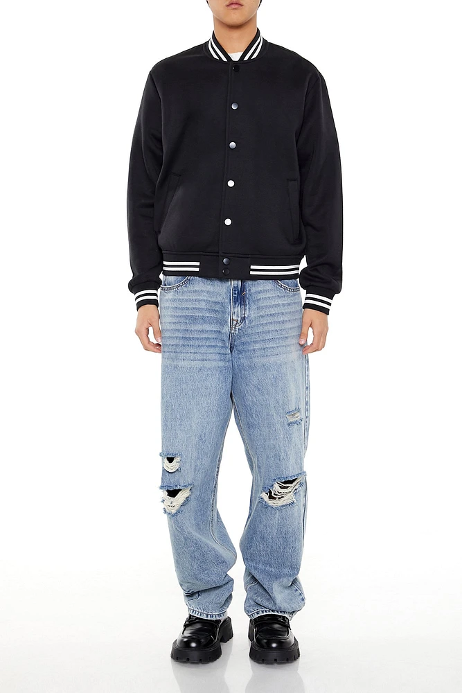 Varsity Striped Bomber Jacket