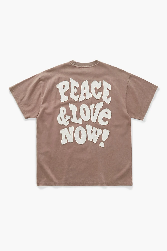 T-shirt avec empiÃ¨cement Peace & Love Now