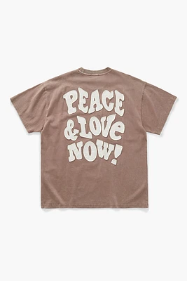 T-shirt avec empiècement Peace & Love Now