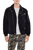 Blouson de style moto cranté clout