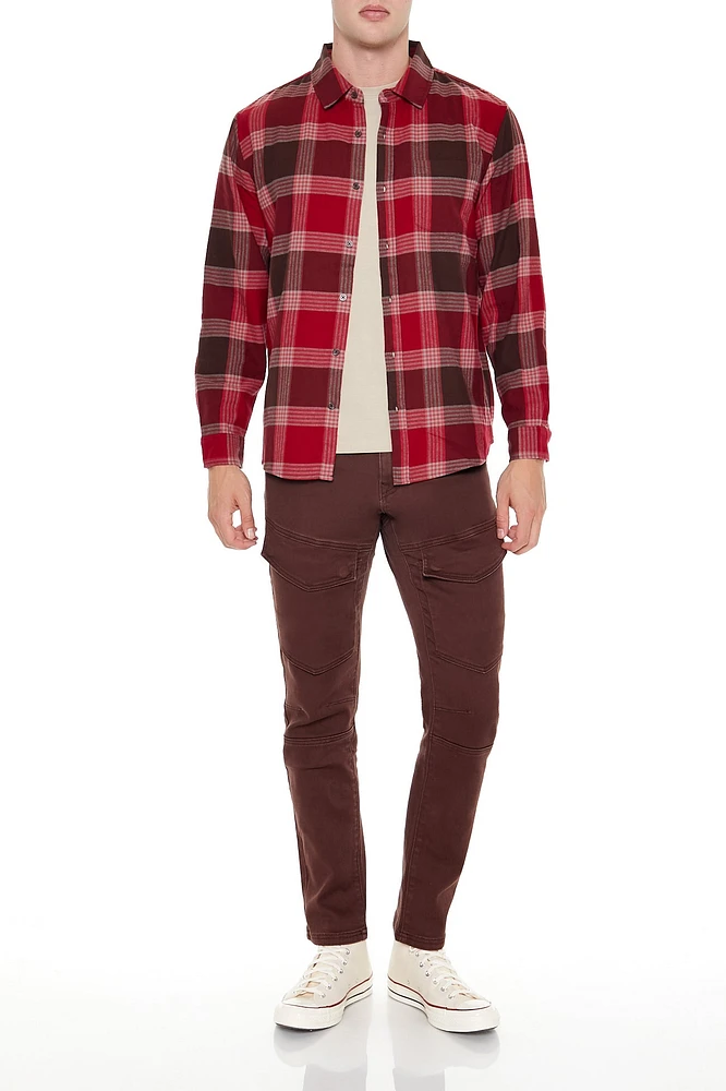 Collared Plaid Flannel Shirt