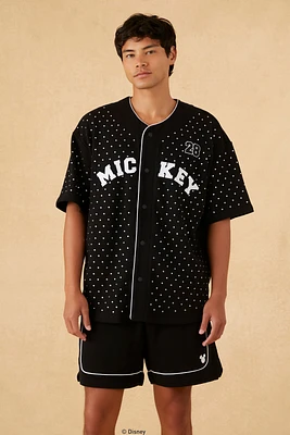 Jersey avec motif brodÃ© Disney Mickey Mouse ornÃ© de pierres du Rhin