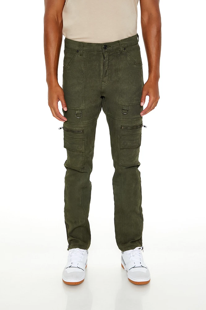 Slim Fit Mid Rise Cargo Jean