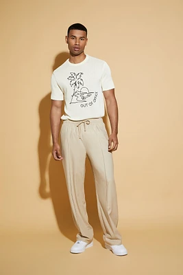 Drawstring Straight Leg Pant