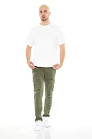 Mid Rise Distressed Slim Cargo Jean