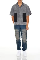 Stone Wash Slim Fit Cargo Jean