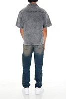 Stone Wash Slim Fit Cargo Jean