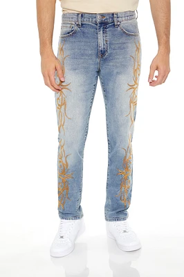 Embroidered Slim Jean