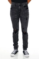 Mid Rise Distressed Skinny Jean