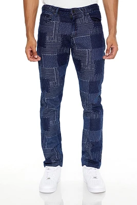 Patchwork Slim Jean