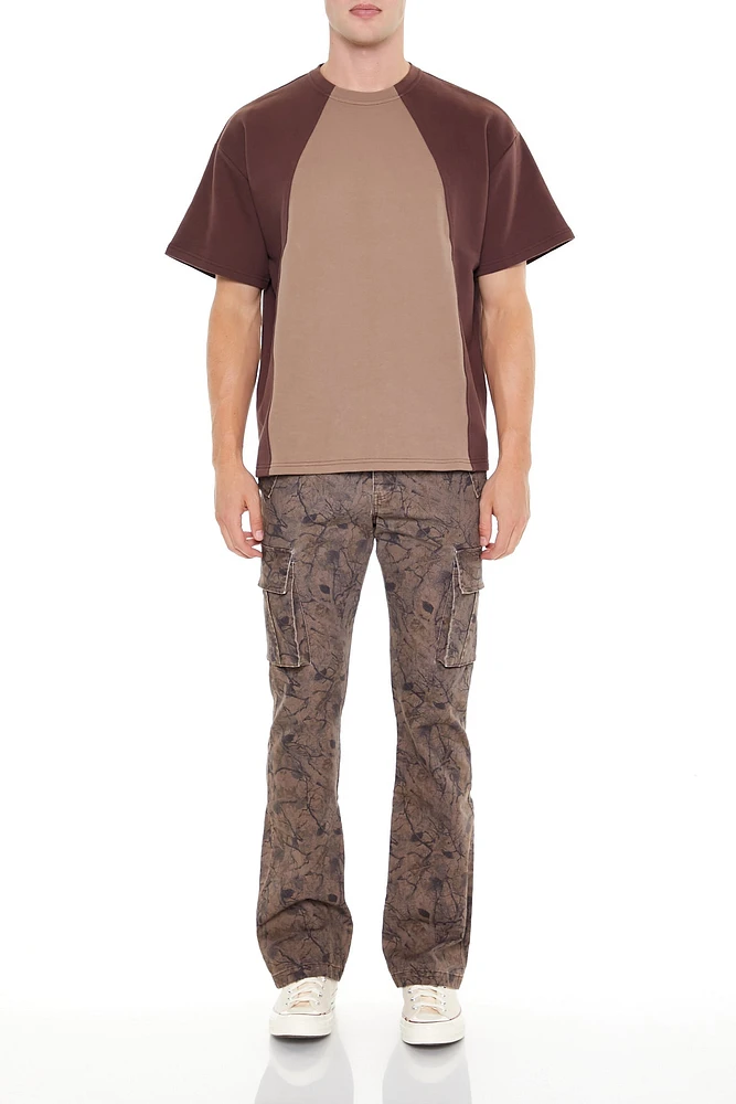 Leaf Print Cargo Slim Fit Pant