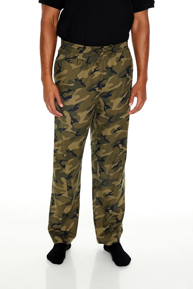 Pantalon de pyjama en flanelle avec motif camouflage