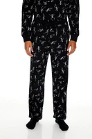 Skeleton Knit Long Sleeve Top & Pant 2 Piece Pajama Set