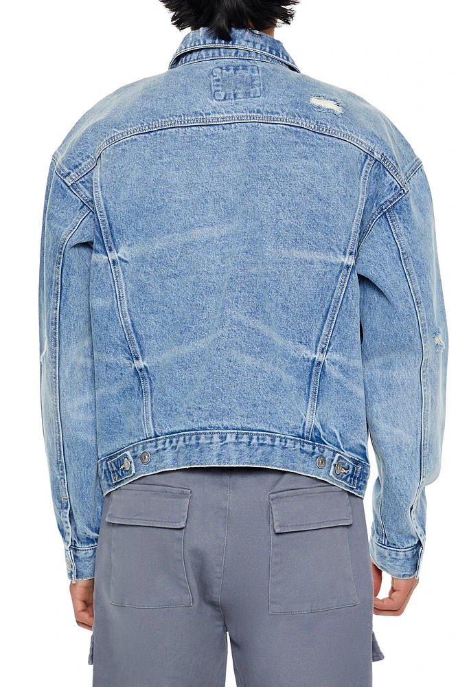 Blouson de style camionneur en denim d'aspect us