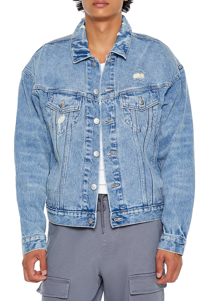 Blouson de style camionneur en denim d'aspect us