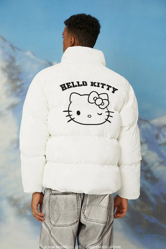 Hello Kitty Embroidered Puffer Jacket