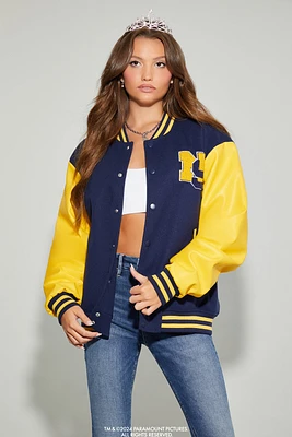 Blouson Letterman avec empiècement Mean Girls en chenille