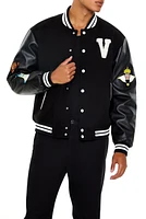 Blouson Letterman de style universitaire à imprimé Disney Villains