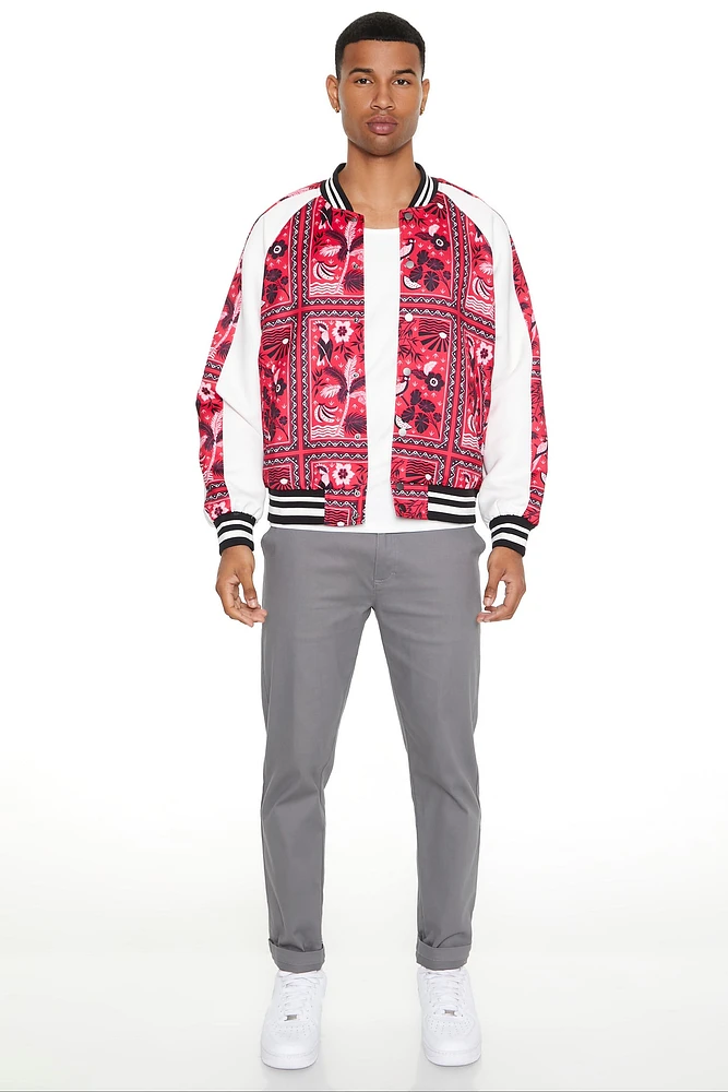 Blouson aviateur avec motif cachemire