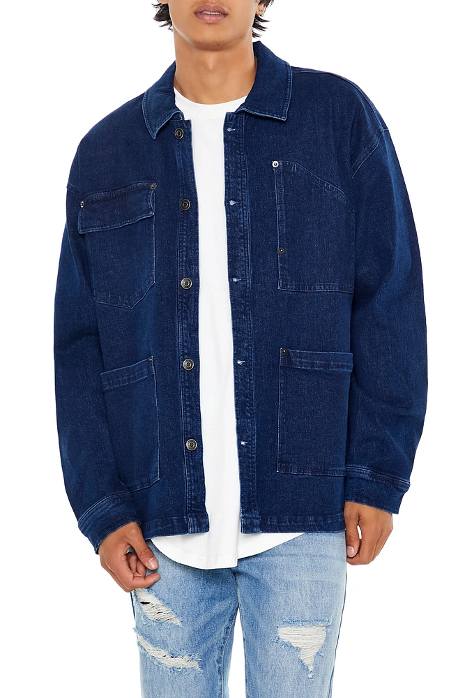 Denim Button Front Shacket