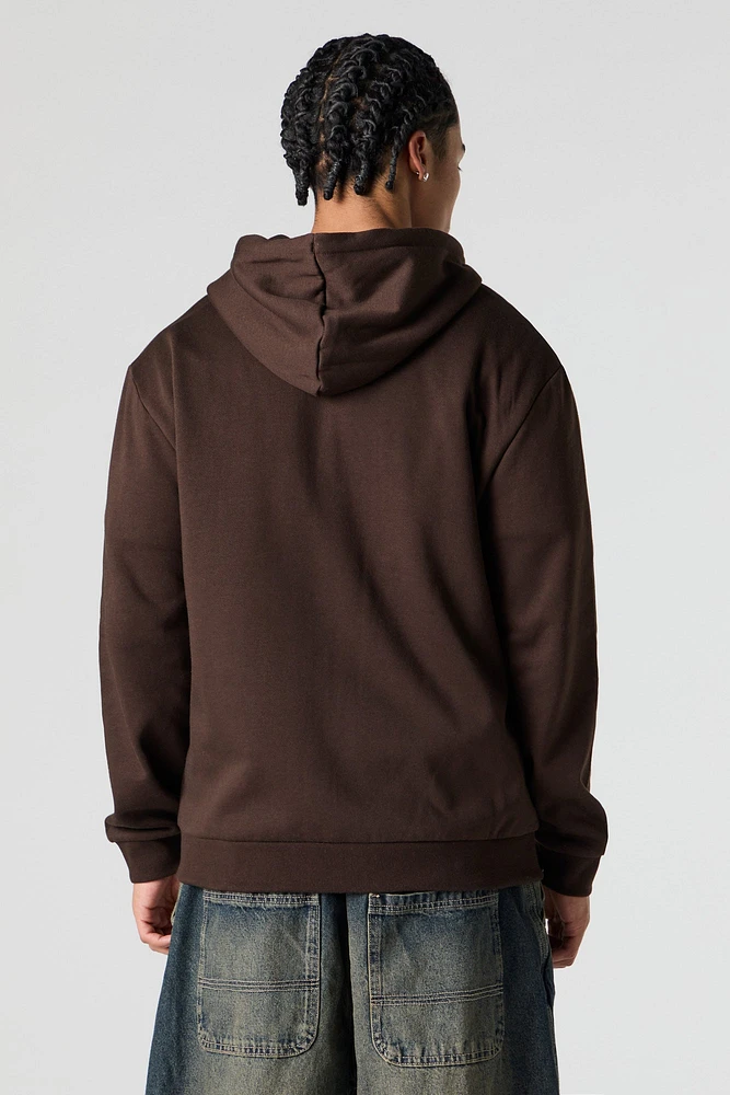 Broken Heart Society Graphic Fleece Zip-Up Hoodie