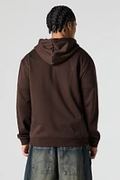 Broken Heart Society Graphic Fleece Zip-Up Hoodie