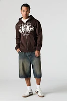 Broken Heart Society Graphic Fleece Zip-Up Hoodie