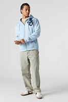 Boxing Graphic Fleece Zip-Up Hoodie