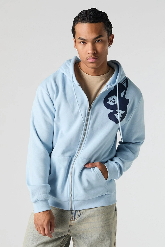 Boxing Graphic Fleece Zip-Up Hoodie