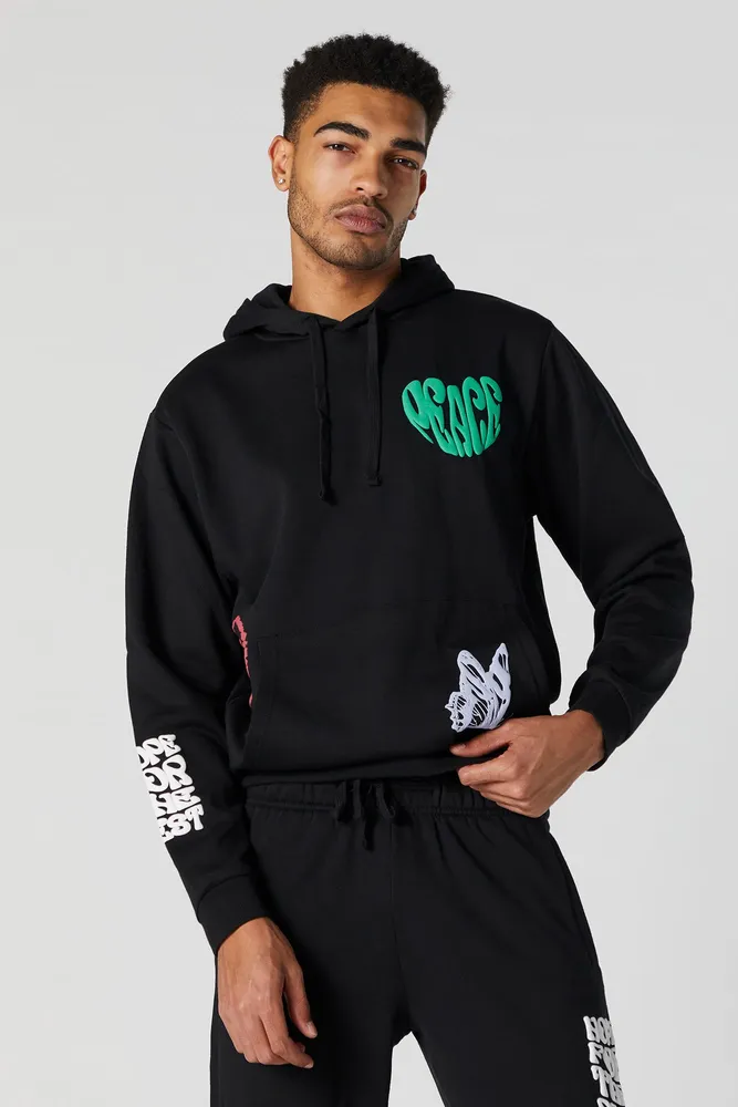 Peace Embroidered Hoodie