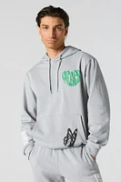 Hope for Best Puff Print Fleece Hoodie