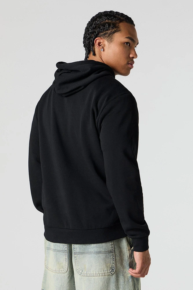 Hell-bent Raceway Embroidered Fleece Zip-Up Hoodie
