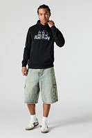 Hell-bent Raceway Embroidered Fleece Zip-Up Hoodie