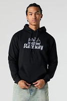 Hell-bent Raceway Embroidered Fleece Zip-Up Hoodie