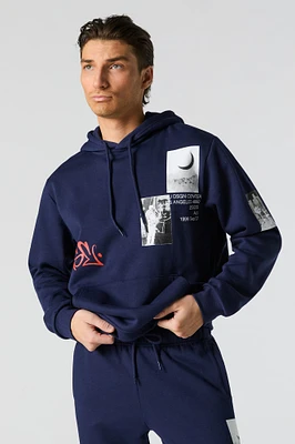 A Graffiti Graphic Fleece Hoodie