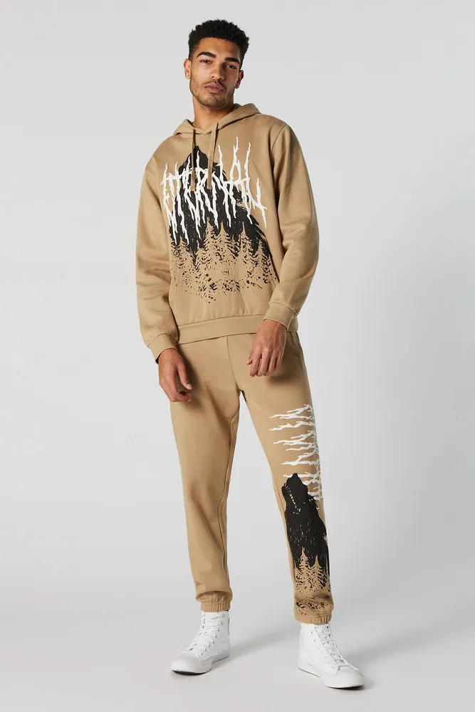 Howling Wolf Graphic Fleece Jogger