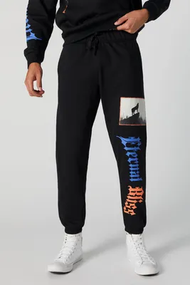 Eternal Bliss Howling Wolf Graphic Fleece Jogger