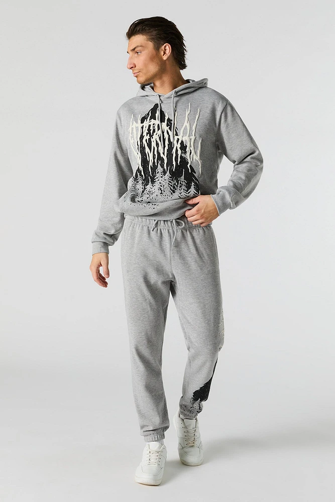 Wolf Puff Print Fleece Jogger