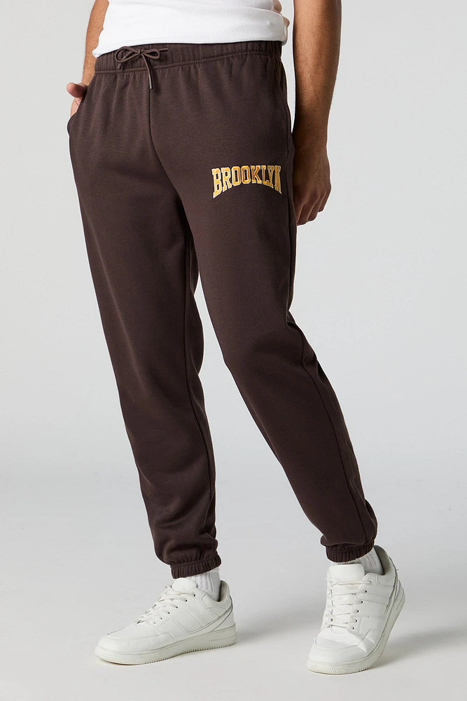 Brooklyn Embroidered Fleece Jogger