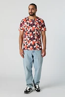 Hibiscus Print T-Shirt