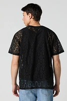 Lace Design T-Shirt