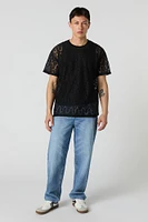 Lace Design T-Shirt