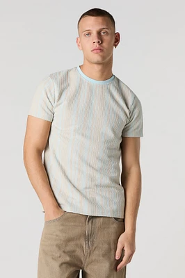 Textured Striped T-Shirt