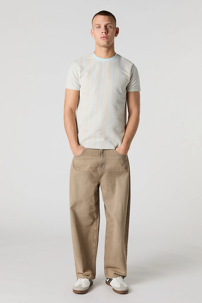 Textured Striped T-Shirt