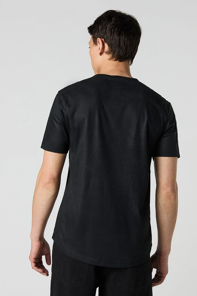 Faux Suede T-Shirt