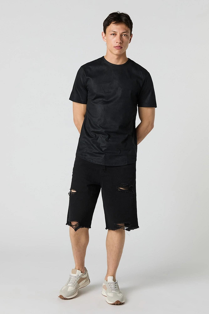 Faux Suede T-Shirt