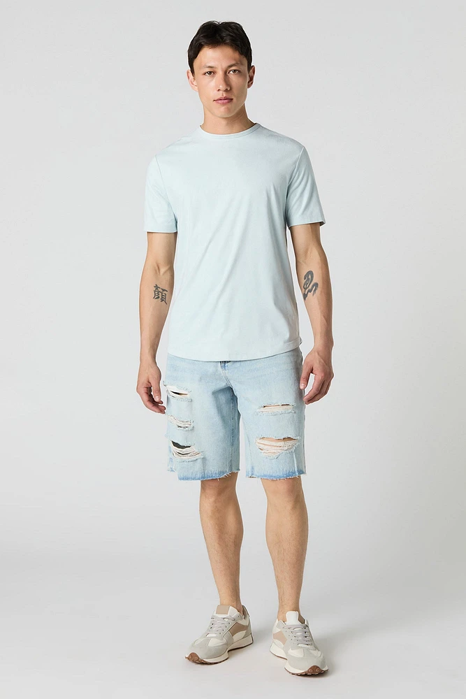 T-shirt orné de similisuède