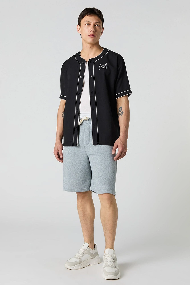 LA Embroidered Jersey Top