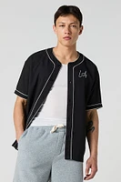 LA Embroidered Jersey Top